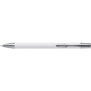 Recycled aluminium rubberized ballpen Anisa, silver