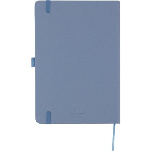 Recycled biowaste and carton notebook A5 Gertrud, blue (Notebooks)