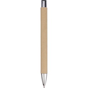 Recycled carton ballpen Debra, brown (Wooden, bamboo, carton pen)