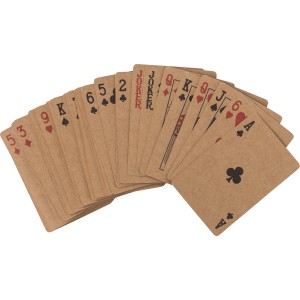 Recycled carton card decks Arwen, Brown/Khaki (Games)