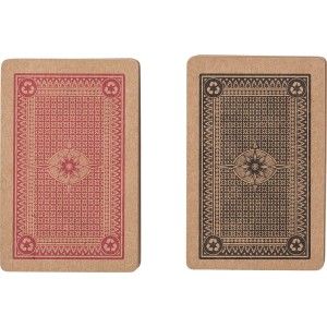 Recycled carton card decks Arwen, Brown/Khaki (Games)