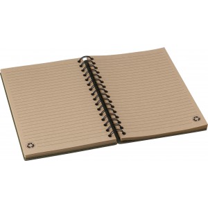 Recycled carton hardcover notebook Caleb, green (Notebooks)