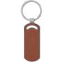 Recycled leather keychain Jill, brown