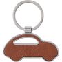 Recycled leather keychain Joan, brown