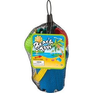 Recycled PP beach bucket Mateo, Multicolor (Games)