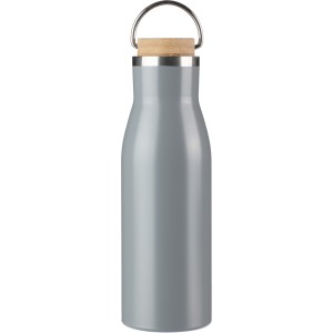 Recycled stainless steel bottle Aline, grey (Water bottles)