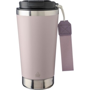 Recycled stainless steel double-walled drinking mug 500 ml K (Mugs)