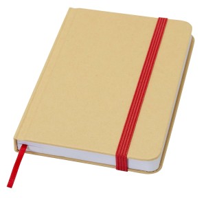 Reed A6 recycled hard cover notebook with plain pages, Red (Notebooks)