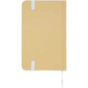 Reed A6 recycled hard cover notebook with plain pages, White (Notebooks)