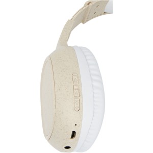 Riff wheat straw Bluetooth(r) headphones with microphone, Beige (Earphones, headphones)