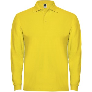 Estrella long sleeve men's polo, Yellow