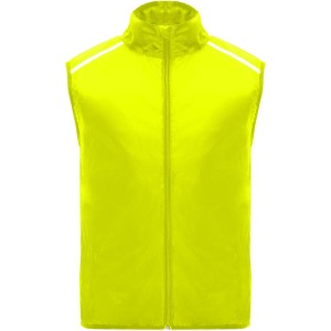 Jannu unisex lightweight running bodywarmer, Fluor Yellow