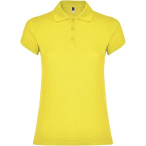Star short sleeve women's polo, Yellow