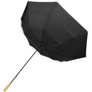 Romee 30'' windproof recycled PET golf umbrella, Solid black (Golf umbrellas)