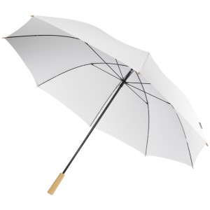 Romee 30'' windproof recycled PET golf umbrella, White (Golf umbrellas)