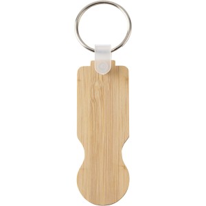 Ronan bamboo trolley keychain, Natural (Keychains)