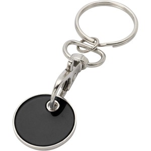 Rory keyring with trolley coin, Solid black (Keychains)