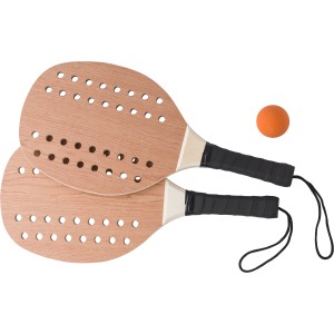 Rosewood tennis set Sergio, Brown/Khaki (Sports equipment)