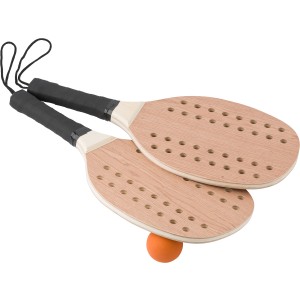 Rosewood tennis set Sergio, Brown/Khaki (Sports equipment)