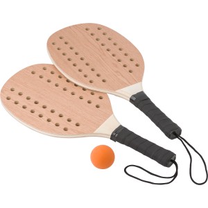 Rosewood tennis set Sergio, Brown/Khaki (Sports equipment)