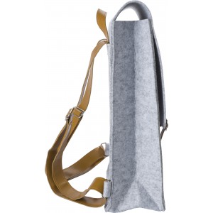 RPET felt backpack Avery, light grey (Backpacks)