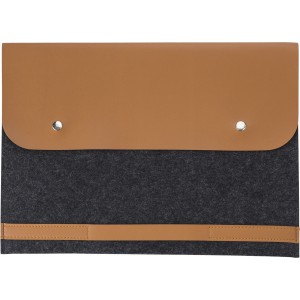 RPET felt laptop pouch Jonathan, grey