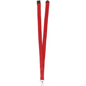 RPET lanyard Saskia, red (Lanyard, armband, badge holder)