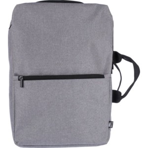 rPET polyester (300D) backpack Mallory, light grey (Backpacks)