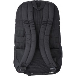 RPET polyester multi-functional backpack Sebastian, black (Backpacks)