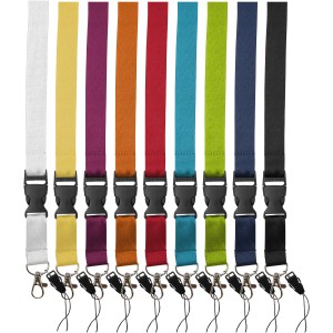 Sagan phone holder lanyard with detachable buckle, solid black (Lanyard, armband, badge holder)