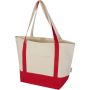 Sam 320 g/m2 GRS recycled cotton tote bag, Red, Natural