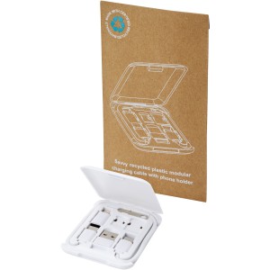 Savvy recycled plastic modular charging cable with phone hol (Eletronics cables, adapters)