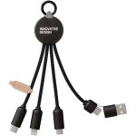 SCX.design C14 15W 5-in-1 charging cable, Solid black (2PX17990)