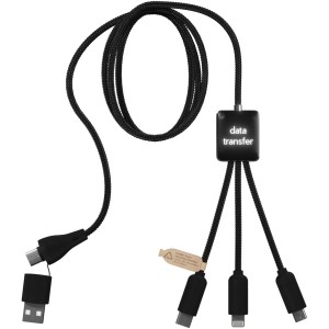 SCX.design C45 5-in-1 rPET charging cable with data transfer (Eletronics cables, adapters)