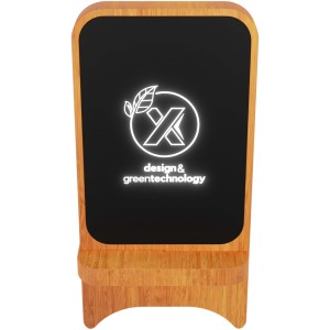 SCX.design W16 10W light-up wireless wooden stand, Wood (Powerbanks)