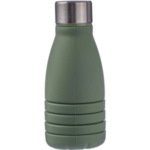 Silicone foldable drinking bottle 550 ml Erin, green (Sport bottles)