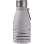 Silicone foldable drinking bottle 550 ml Erin, grey