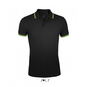 SOL'S PASADENA MEN - POLO SHIRT, Black/Lime