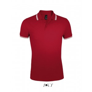 SOL'S PASADENA MEN - POLO SHIRT, Red/White