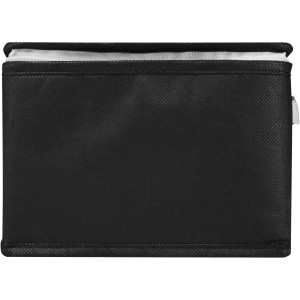 Spectrum 6-can recycled non-woven cooler bag 4L, Solid black (Cooler bags)