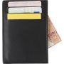 Split leather credit card wallet Logan, black