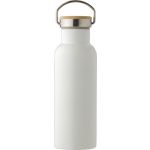 Stainless steel double-walled drinking bottle Odette, white (668130-02CD)