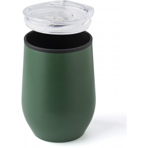 Stainless steel travel mug Zoe, forest green (Glasses)