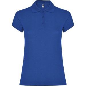 Star short sleeve women's polo, Royal blue