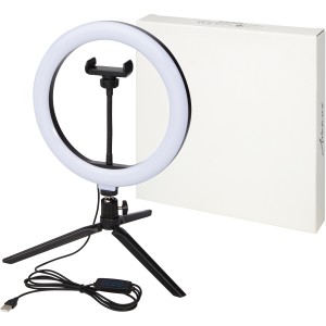 Studio ring light with phone holder and tripod, Solid black (Lamps)