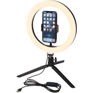 Studio ring light with phone holder and tripod, Solid black (Lamps)