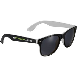 Sun Ray sunglasses with two coloured tones, White, solid black (Sunglasses)