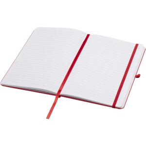 Teak A5 recycled hard cover notebook with lined pages, Red (Notebooks)