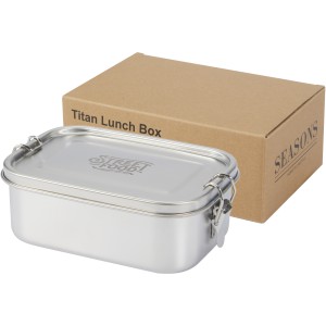 Titan recycled stainless steel lunch box, Silver (Metal kitchen equipments)