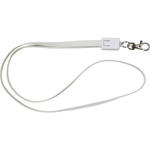 TPE 2-in-1 lanyard Marguerite, white (Eletronics cables, adapters)